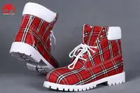 timberland 6-inch high outdoor pour aider bottes plaid rouge